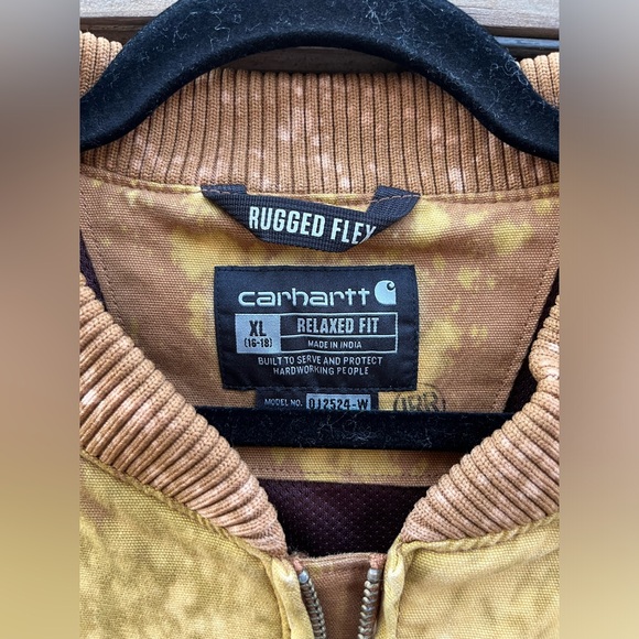 Carhartt Tan Canvas Acid Wash Dyed Jacket - Picture 5 of 7